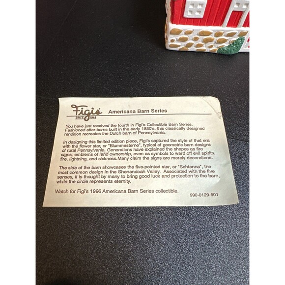 Figis Americana Barn Series 5pc Set 1992–1996 w/ Insert - Picture 8 of 10